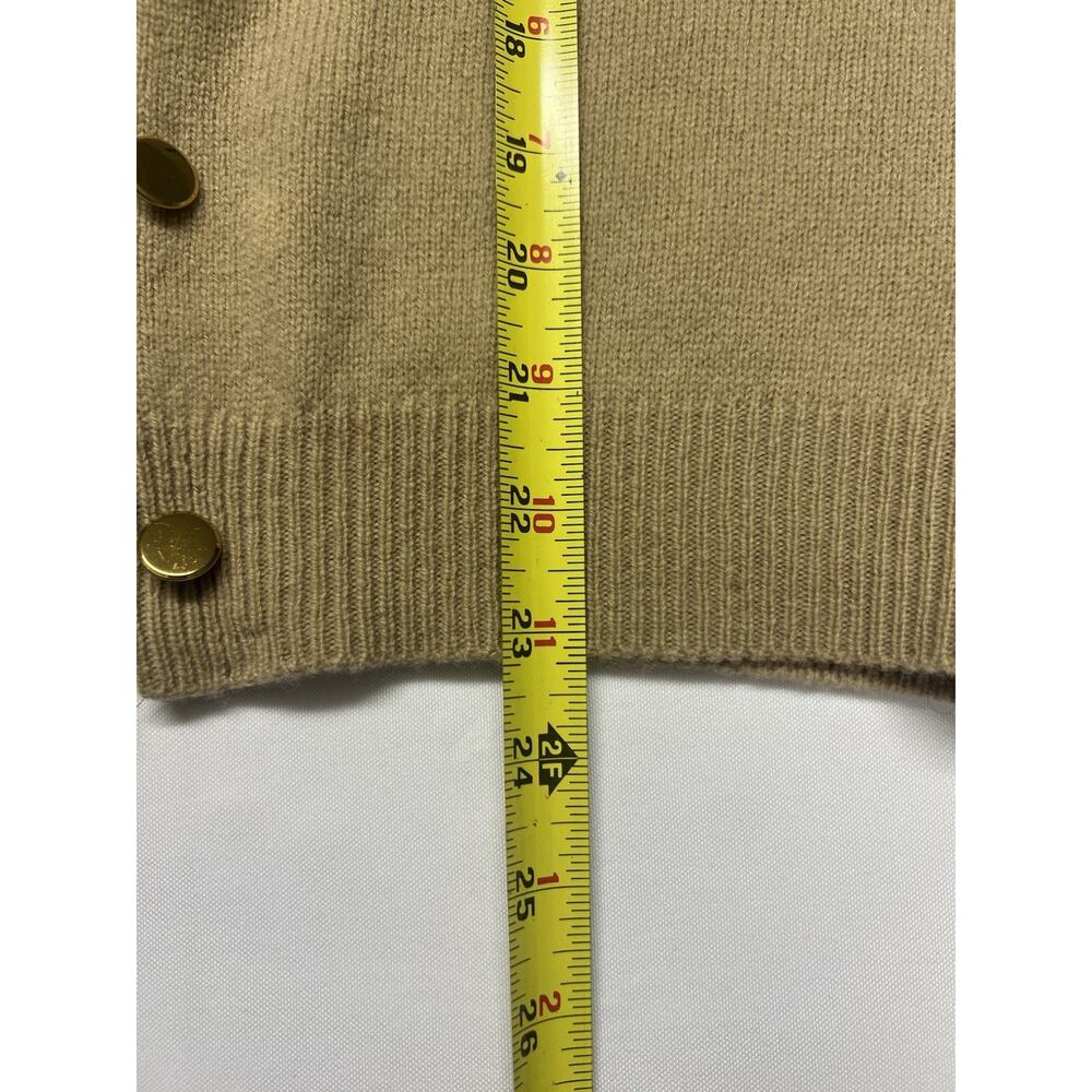 Archie Brown & Son 100% Lambswool Women’s Cardigan Camel Gold Sweater Size 40 - Picture 8 of 16